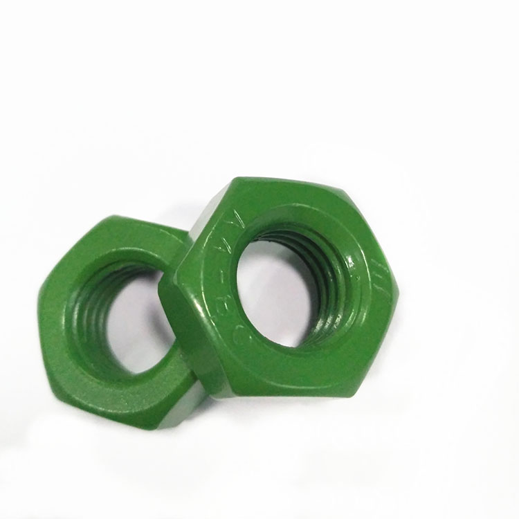 A2-70 A4-80 Hindi kinakalawang na asero 316 304 Green Teflon Hex Nut DIN934