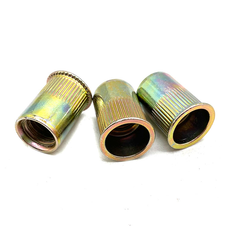 Aluminum Cylindrical Waterproof Blind Knurled Flat Head Carbon Steel Rivet Nut