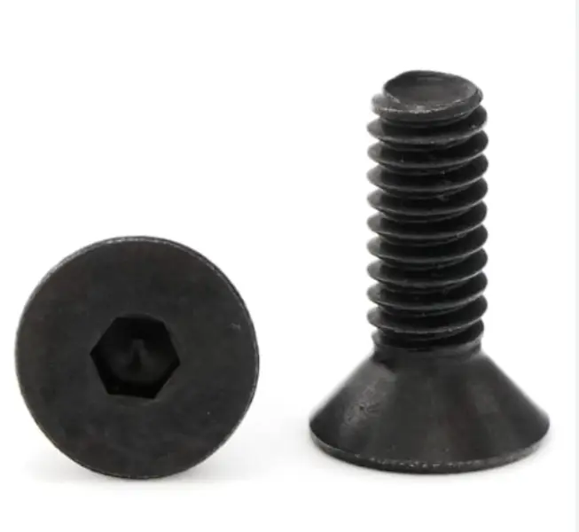 Black oxide countersunk hex socket bolt