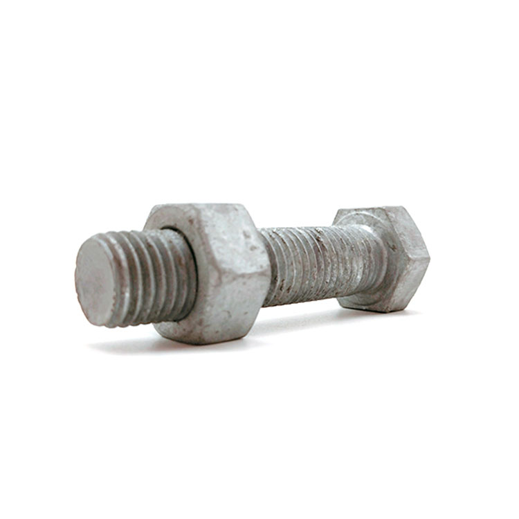 Carbon Steel ASTM A394 HDG Hexagon Bolt At Nut para sa Tower