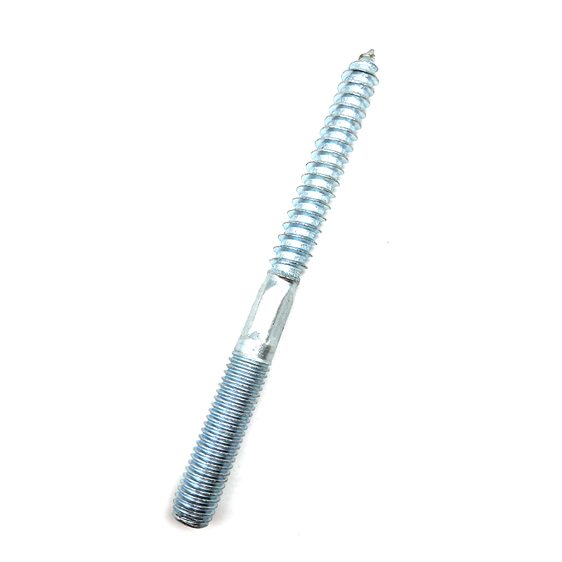 Carbon Steel Zinc Plated Double Thread Stud na may Wood Screw Thread