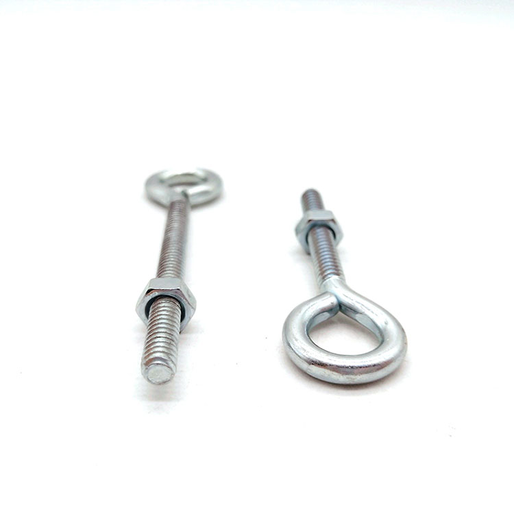 Carbon Steel Zinc Plated Tapping Eye Hook Screw na may Machine Thread