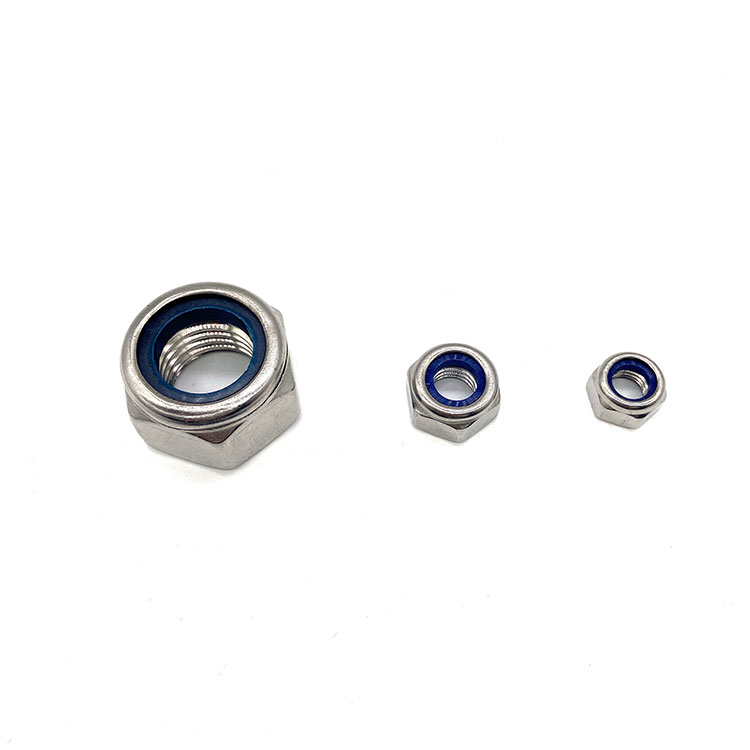 DIN 985 DIN 982 Hindi kinakalawang na asero 304 316 White Nylon Self Lock Nut