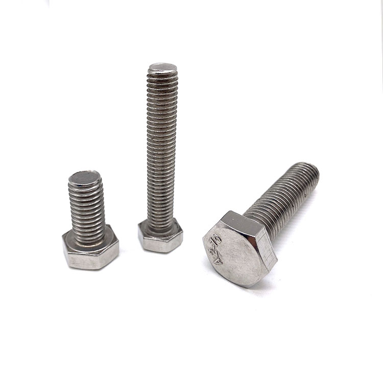 DIN933 A2-70 SS304 SS316 Hindi kinakalawang na asero Full Threaded Hex Head Bolts Hex Cap Turnilyo