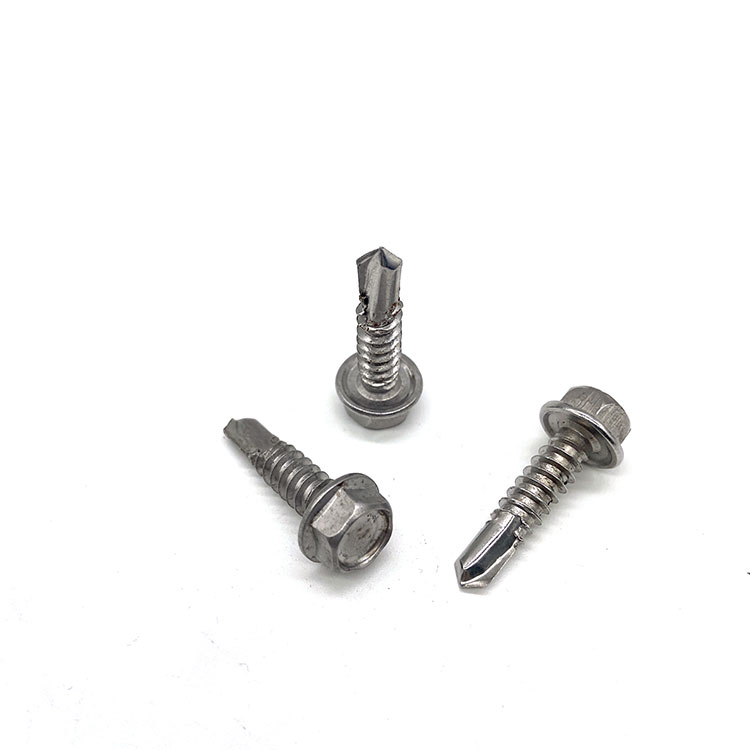 DIN7504K 40mm M6 Hindi kinakalawang na asero 304 316 Hex Flange Button Head Self Drilling Screw