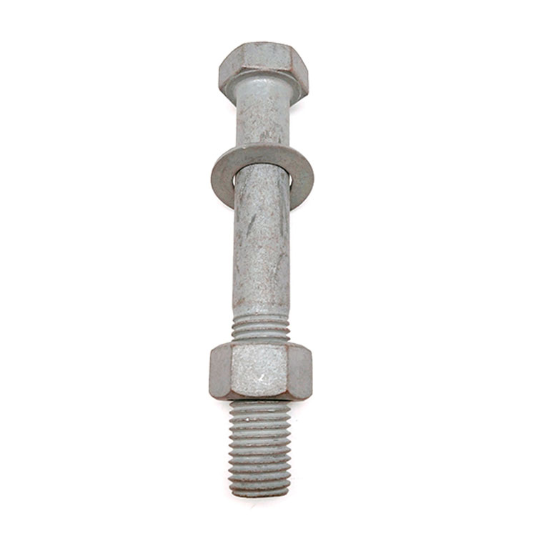 Hot Dip Galvanized Hex Bolt And Nut para sa Electric Equipment na may Reduced Shank