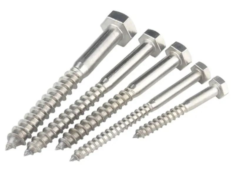 DIN571 Hexagon Head Wood Screw Zinc Plated Carbon Steel