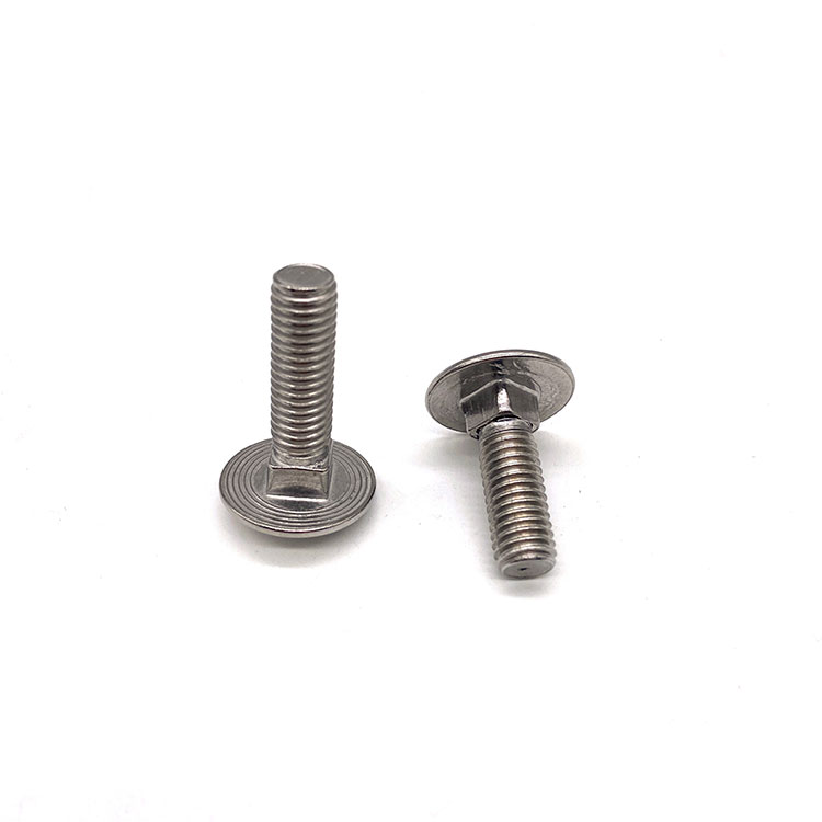 M6 M8 Coach Bolt Hindi kinakalawang na asero DIN603 A2 M10 Mushroom Head Square Neck Carriage Bolt