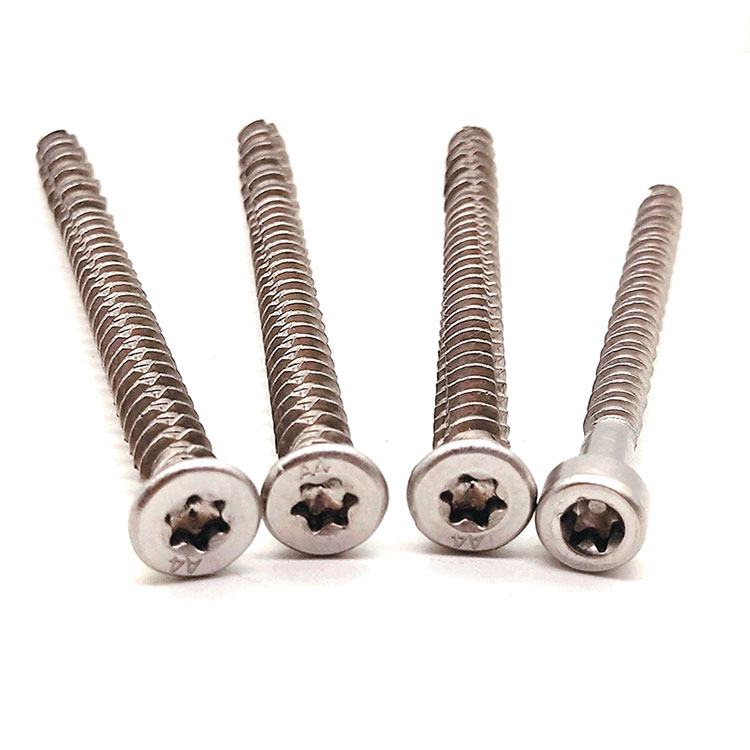 Hindi kinakalawang na Asero 304 316 Countersunk Chipboard Steel M3 Ganap na Sinulid na Wood Screw