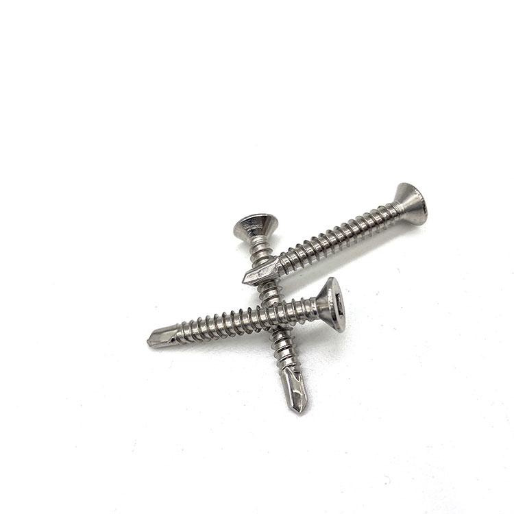 Hindi kinakalawang na asero 304 316 Square Recessed Flat Head Countersunk Head Self Drilling Screw