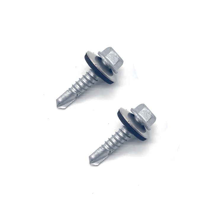 Hindi kinakalawang na Asero 304+410 Hexagon Flange Drilling Bi-Metallic Screw na May EPDM Washer